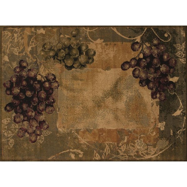 Manmade 5 ft. 3 in. x 7 ft. 2 in. Affinity Vineyard Green Rectangle Area Rug MA2625568 - main